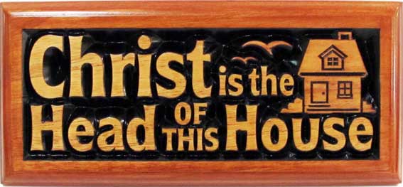 Plaque: Christ Is The Head Of This House - Shalom